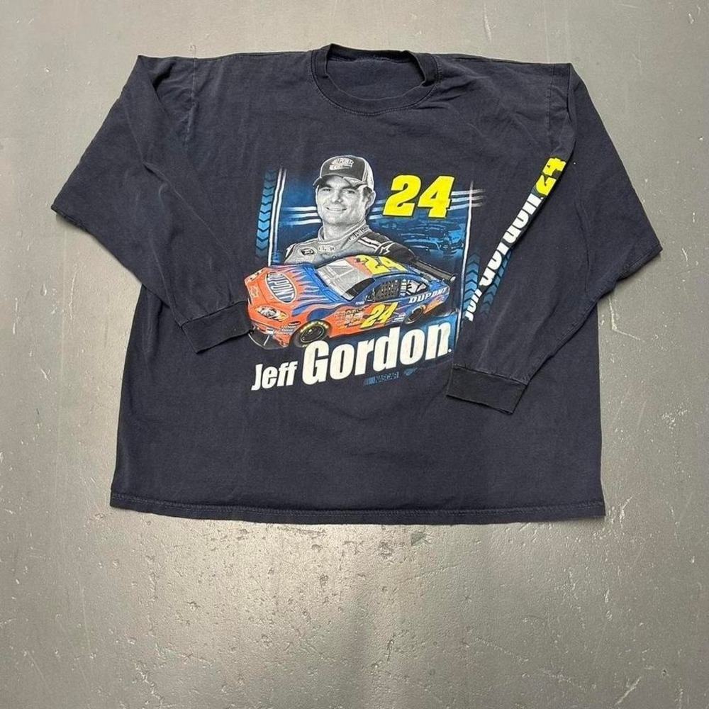 Vintage 90s Jeff Gordon nascar racing big print graphic long sleeve tshirt